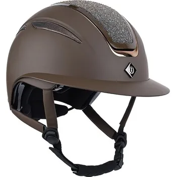 Jezdecká přilba IMPERIAL RIDING Helma jezdecká IRHOlania Deluxe big visor, brown, vel. M