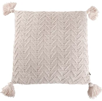 Polštář TEMPO-KONDELA USALE, pletený polštář, béžová, 45x45