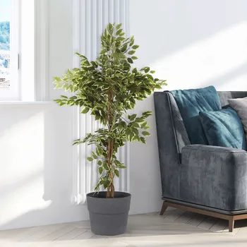 Květináč Květináč, plastový s kameninovým práškem, grafit, AUSON TYP 2