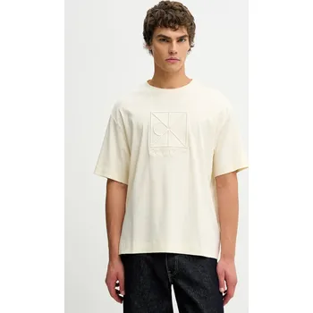 Pánské tričko Bavlněné tričko Calvin Klein LV04LE200G béžová 01X, vel. XL