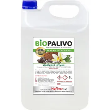 Biokrb Hoříme Biolíh Prémium palivo do biokrbu 5l Čokoláda/Vanilka