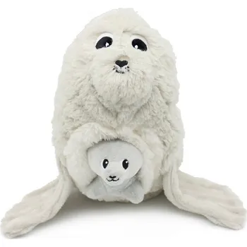 plyšák Ptipotos Plyšový tuleň Ploufou (máma s miminkem) 35 cm