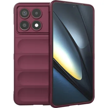 Pouzdro na mobilní telefon Techsuit Kouzelný Štít Xiaomi Poco F6 Pro Bordó