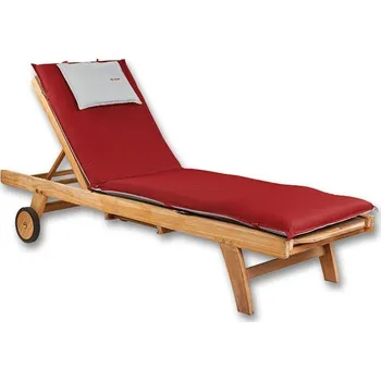 Zahradní lehátko Potah na lehátko De LUXE Karmín, 195x60x8 cm