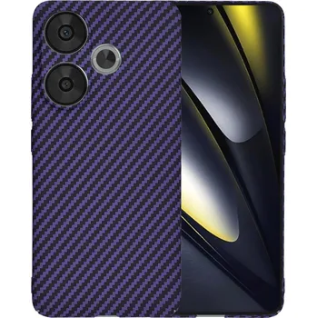 Pouzdro na mobilní telefon Techsuit Carbonite FiberShell Xiaomi Poco F6 fialové