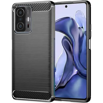 Pouzdro na mobilní telefon Techsuit Karbon Silikon Xiaomi 11T 11T Pro Černý
