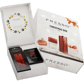Vůně do auta Fresso Mini Gift Box Christmas Edition parfém a dřevěný přívěšek - Magnetic Style