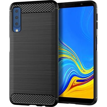 Pouzdro na mobilní telefon Techsuit Karbon Silikon Samsung Galaxy A7 2018 Černý
