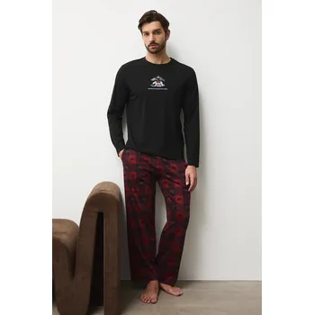 Pánské pyžamo Bavlněné pyžamo Medicine pánské, černá barva RW25-PJMA06 99A, vel. XXL