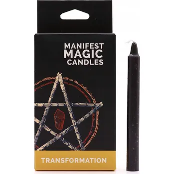 Svíčka Černé Sójové Rituální Svíce - Transformace Proměna Obrození 1 ks