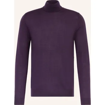 Pánský svetr Paul Pánský Svetr S Rolákem Z Merino Vlny, tmavě fialová, 3XL