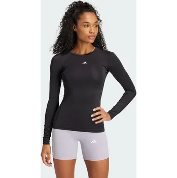 Dámská mikina ADIDAS Top TECHFIT Long Sleeve Training 2XS ČERNÁ