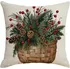 Povlak na dekorativní polštářek Vánoční povlečení na polštář 45 x 45 cm chvojí