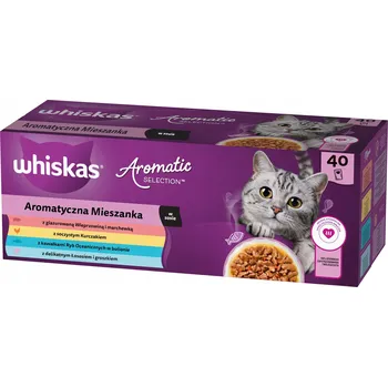 Krmivo pro kočku WHISKAS Aromatická Směs mokré krmivo pro kočky v omáčce, kapsičky 40x85g