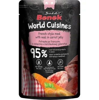 Krmivo pro kočku Super Benek pro kočky Cuisines Cat Pouch Francouzský guláš s telecím Kapsička