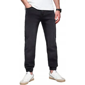 Pánské džíny Pánské džíny JOGGERY klasického střihu - černé V3 OM-PADJ-0265 vel. M