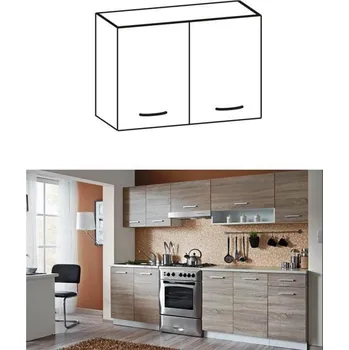 Kuchyňská linka Skříňka do kuchyně, horní, dub sonoma / bílá, Cyra NEW G 60