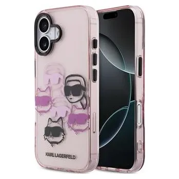 Karl Lagerfeld IML Multi K&CH Heads Zadní Kryt pro iPhone 17 Pink
