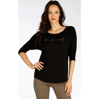 Dámské triko LITEX s 3/4 rukávem černé Barva: černá, Velikost: XL