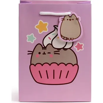 Dárková taška Dárková taška s kočkou Pusheen a dortíkem - velikost M