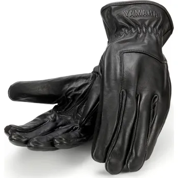 Moto rukavice Pánské kožené motocyklové rukavice Yamaha BARRANC černé Velikost: L