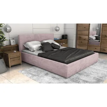 Postel Postel LINCOLN 120x200 růžová s úložným prostorem - manšestr - LINCOLN 61