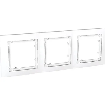 Schneider Electric MGU4.006.18 Unica Colors - Krycí rámeček bez dekorativního rámečku trojnásobný, Polar