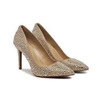 Dámské lodičky Lodičky MICHAEL Michael Kors Alina Flex High Pump 40R4HNHP2S Zlatá 40