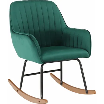 Obývací pokoj Houpací křeslo, zelená Velvet látka, TARAM