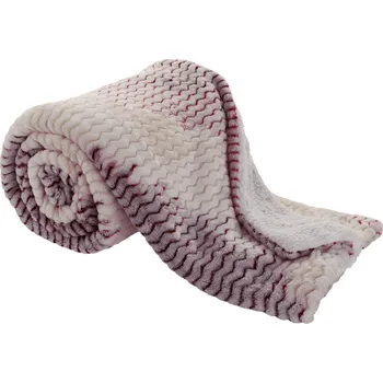 deka Oboustranná baránková deka, bílá, barevný vzor, 150x200, TAMES