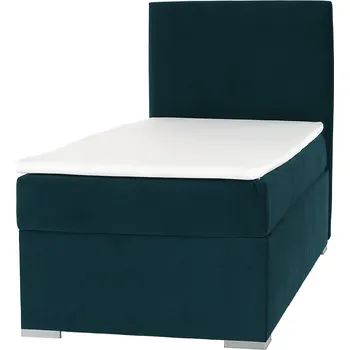 Postel Boxspringová postel, jednolůžko, zelená, 90x200, pravá, SAFRA