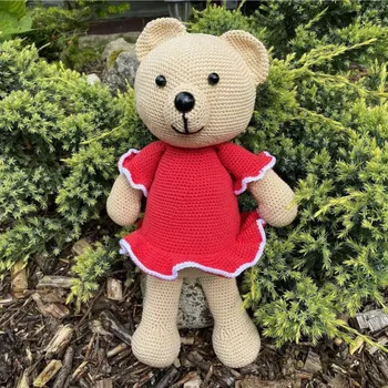 Polštář Háčkovaná hračka - Medvědice Eliška