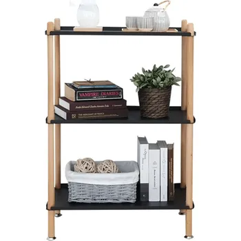 Ložnicová sestava Regál, 3-policový, buk / černá, DINORA