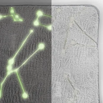 Bytový textil TEMPO-KONDELA GLOVIS TYP 3, svítící koberec, světle šedá/vzor, 80x150 cm