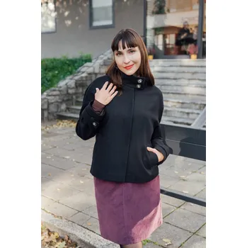 Dámský kabát Vlněný kabátek Harper temně modrý Velikost: S