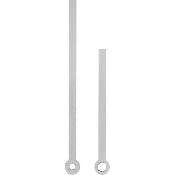 Kovové hodinové ručičky B18 (105 mm, 75 mm) - stříbrné - Ručičky hodinové B18 pár stříbrné
