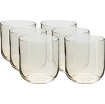 Sklenice na vodu, set 6 ks, 360 ml, kouřová světle hnědá , LILO TYP 5