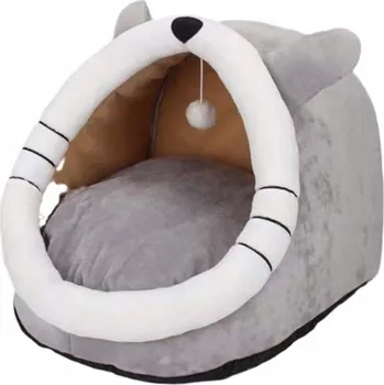 Pelíšek pro psa PLYŠOVÝ PELÍŠEK PRO PSA KOČKU MĚKKÝ POLŠTÁŘ HNÍZDO DOMEČEK ŠEDÁ
