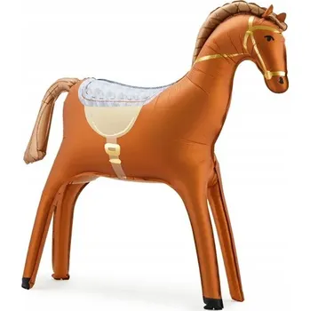 Balónek Fóliový balónek 112x97 cm - Hnědý koník - 1 kus PARTY DECO