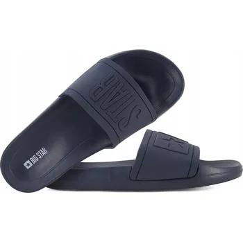 Pánské pantofle PÁNSKÉ TMAVĚ MODRÉ NAZOUVÁKY BIG STAR DD174688 45