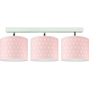 Lampička Dětská lampa moderní růžové stínidlo s bílými hvězdičkami 20 cm LED