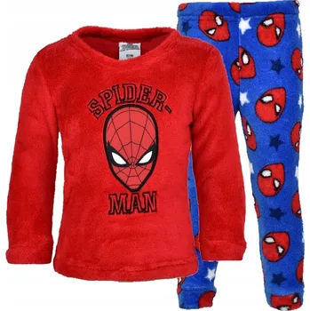 Dětské pyžamo Spiderman, medvídek, teplé chlapecké z polar fleecu, velikost 116/128