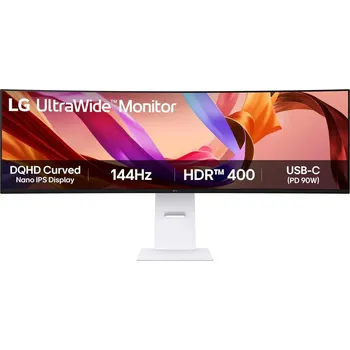 Monitor LG MT IPS LED 49" 49U950A-W - NanoIPS, 5120x1440, 32:9, HDMI, DP, USB-C, zakřivený, nast. výška, repro 49U950A-W.AEU