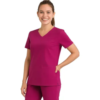 Zdravotnický oděv Dámská lékařská blůza purpurová – BASIC PREMIUM (XS)