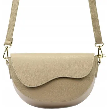 Kabelka Vera Pelle kabelka z pravé kůže béžová