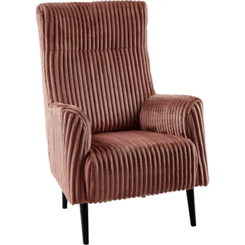 Křeslo Křeslo ušák, starorůžová/černá, SAMY 1