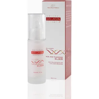 Pleťové sérum ELIXÍR na TVÁŘ a DEKOLT s živým kolagenem a kyselinou hyaluronovou 30 ml - Inventia