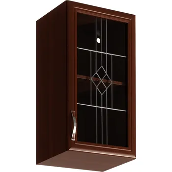 Kuchyňská linka Horní skříňka G40S se sklem, pravá, ořech Milano, SICILIA