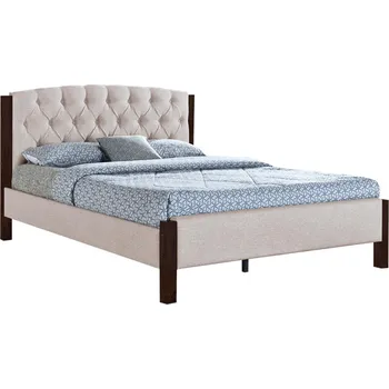 Ložnice Manželská postel, písková / tmavý ořech, 160x195, ELENA NEW