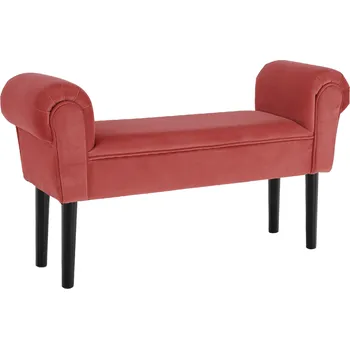 Lavice, Velvet látka, oxy fire lososová / černá, BURDA